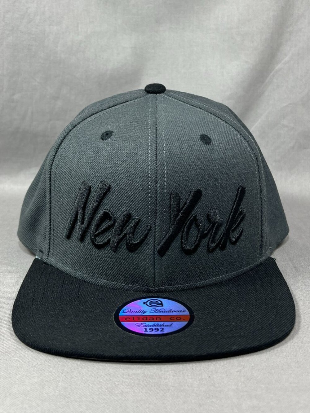 New York NY Elidan Snapback Hat Adjustable Black Souvenir City State Golfer Mens